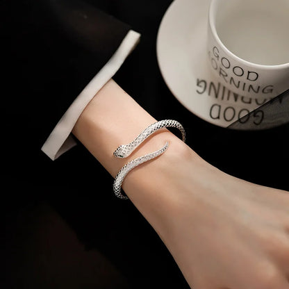 925 Sterling Silver Snake Shape Bracelet Charm Temperament Bracelet Birthday Party Gift Beautiful Jewelry for Woman Free Shippin