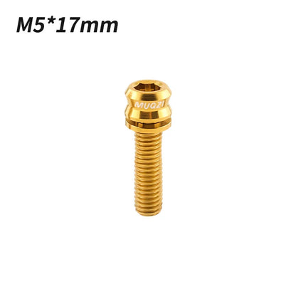 MUQZI Titanium Bolt M5x17mm M5x19mm Bicycle Nut Titanium Alloy Stem Bolts MTB Road  Folding Bike Screw Accessories