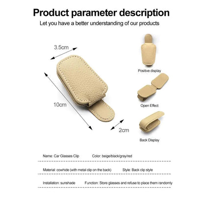 Universal Car Sunglasses Clip Card Ticket Holder Stand Fastener Pen Case Eyeglasses Sun Visor Car Accessories
