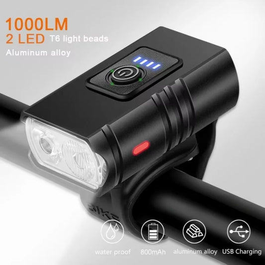 LED Bike Front Light Bicycle Headlight Rechargeable Bright MTB Road Bike Head Lamp LED Cycling Flashlight for Night Riding