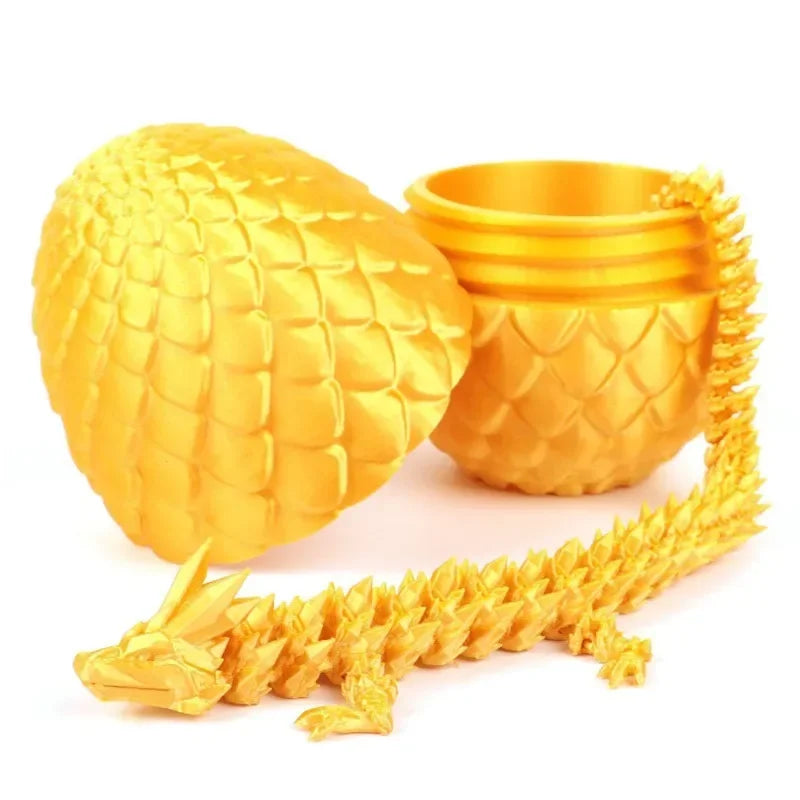 1/2PCS 3D Printed Dragon Egg with Dragon Full Articulated Dragon Modle Movable Rotatable Articulated Desktop Ornament Kid Toy
