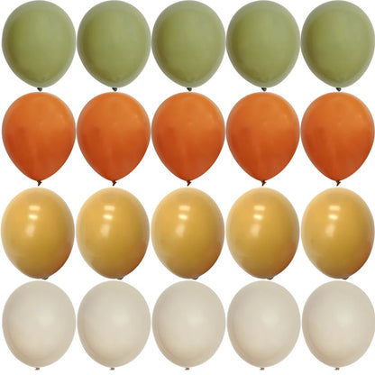 15/20PCS 10inch Vintage Balloons Retro Khaki Green Balloon Set for Wedding Anniversary Happy Birthday Party Decoration Supplies