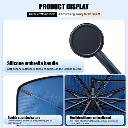 Car Sunshade Windshield Umbrella with 360°Rotation Bendable Handle Front Window Sun shade UV Protection Summer Car Accessories