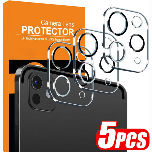 5-1PCS Tempered Glass Lens Films for Apple IPad Pro 2024 11 13 Inch HD Clear Anti-scratch Tempered Camera Screen Protectors