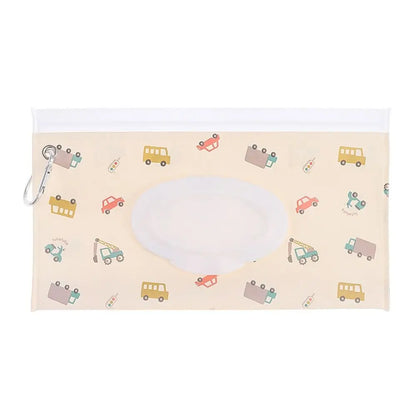 EVA Baby Wet Wipe Pouch Portable Buckle Wipes Holder Case Flip Cover Snap-Strap Reusable Refillable Wet Wipe Bag Outdoor