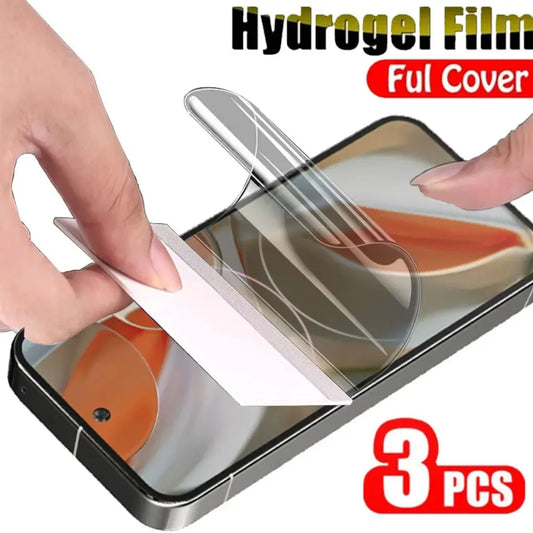 3PCS Hydrogel Film for Google Pixel 9 Pro XL 8 7 6 8A 5 4 3 7A 5A 6A 4A 4XL Anti Scratch Soft Screen Protectors Protective Film