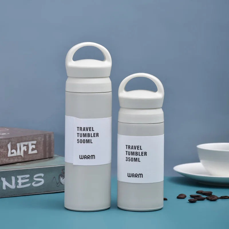 New 350ml 480ml Steel Water Thermos Cup Cute Tumbler Portable Insulated Vacuum Flask