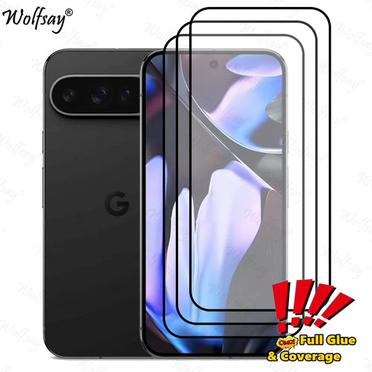 Full Cover Screen Protector For Google Pixel 9 Pro Tempered Glass Pixel 6A 7A 8A 7 8 9 Pro XL Glass For Google Pixel 9 Pro Glass