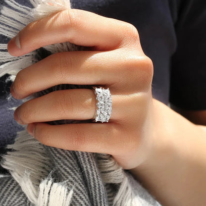 Simple Style Square Zirconia Rings Women Versatile Fashion Accessories for Engagement Women Daily Wearable Finger Jewelry