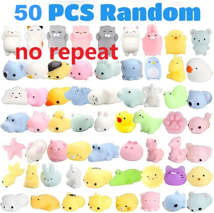5-50 PCS Kawaii Squishies Mochi Anima Squishy Toys For Kids Antistress Ball Squeeze Party Favors Stress Relief Toys For Birthday