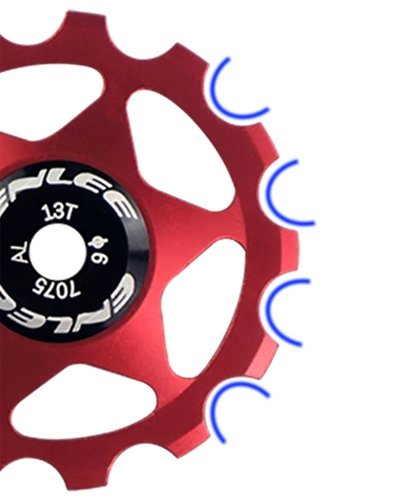 ENLEE Bike Aluminum Alloy Guide Wheel Pulley Rear Derailleur 11T 13T Guide MTB Ceramic Bearing Jockey Wheel For 4/5/6MM