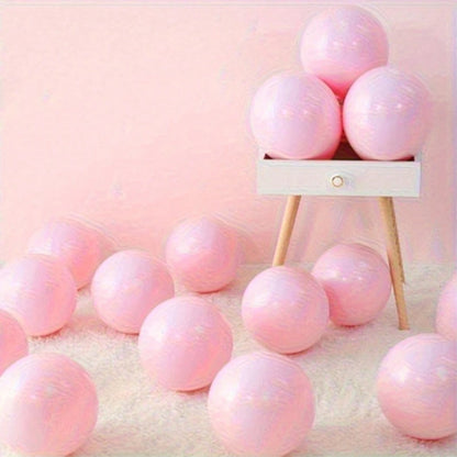50PCS Balloon Set For Weddings, Birthdays, Macaron Pink Purple Metal and Confetti Balloons, Used For Indoor and Outdoor Party De