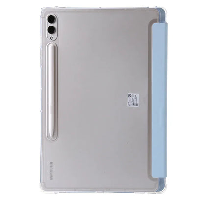 For Samsung Tab S9 Plus Case 12.4" Acrylic Clear Hard Back Stand Smart Cover For Galaxy Tab S9 FE S10 Plus Case With Pen Holder