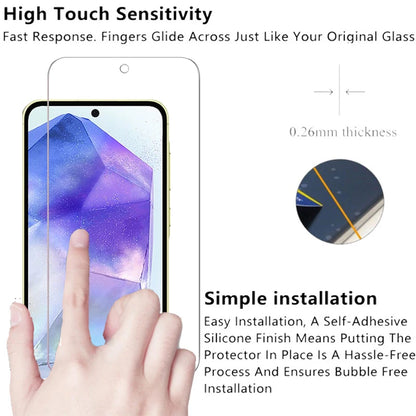 for Samsung A55 A56 Tempered Glass Screen Protector for Samsung Galaxy A55 A54 A14 A35 A34 A51 A52 A52S A36 A15 A16 A25 S24 S25
