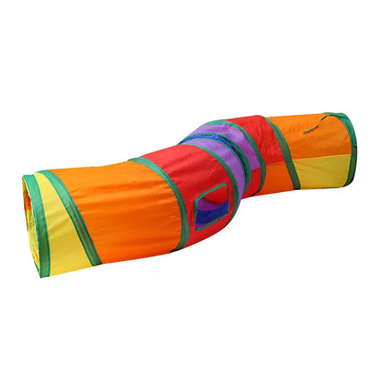650g Rainbow Cat Toy Tunnel Playground Cats Scratching Running Interactive Teaser Toy Kittens Adult Cats