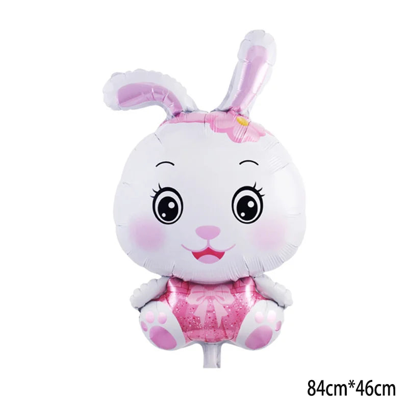 Cartoon Animal Rabbit Deer Foil Balloon Kids Gifts Birthday Party Jungle Animal Theme Decoration Squirrel Fox Bear Helium Globos