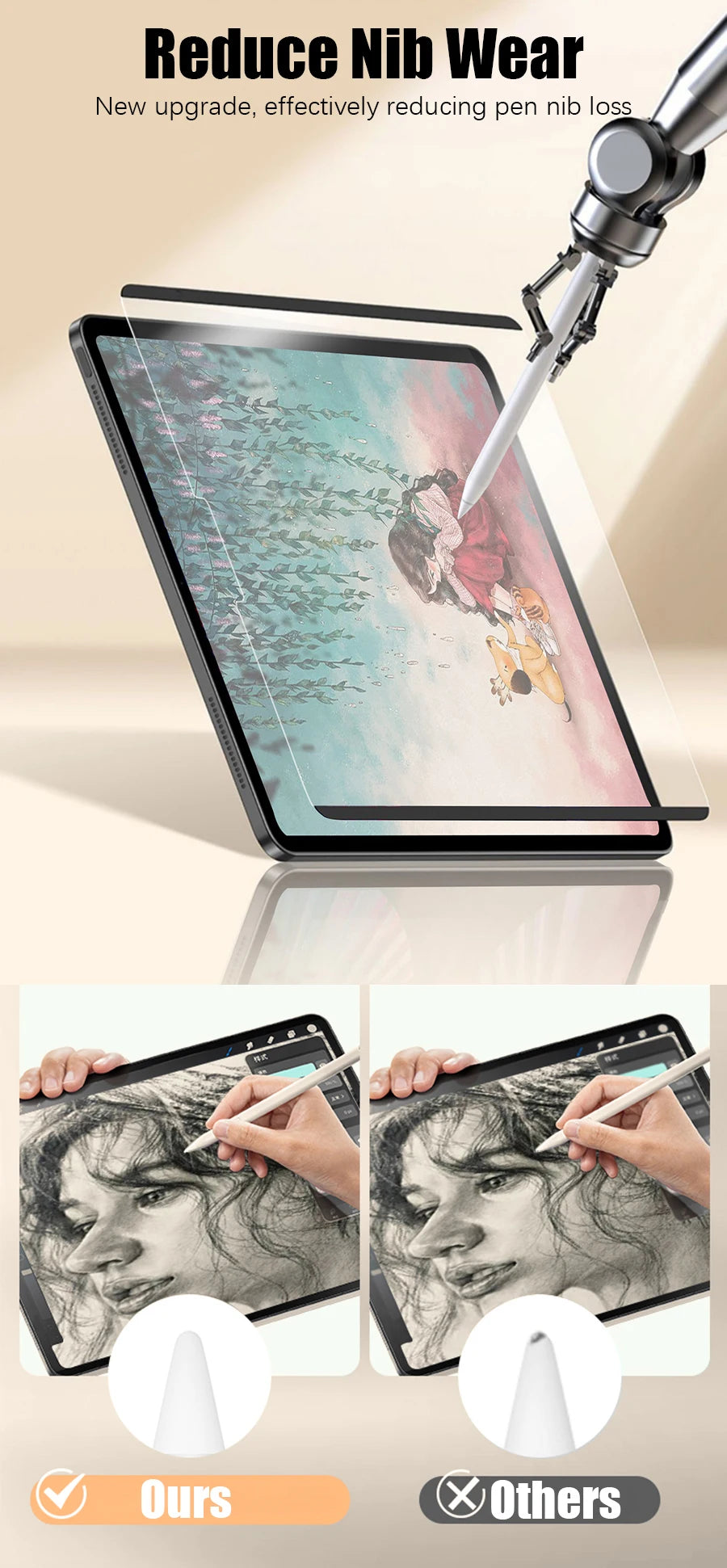 Like Paper Film For Ipad Pro 13 11 2024 12.9 10 9 10th 9th Generation 10.2 Screen Protector On Ipad Air 5 4 2 3 Mini 6 Magnetic