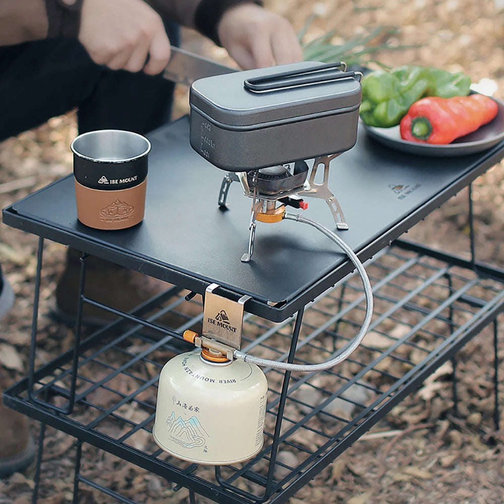 Hang Gas Canister Hook Camping Tables Hook Stainless Steel Stove Tank Hanger Hook Outdoor Camping Table Gas Stove Tank Organizer