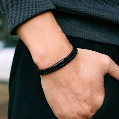 2025 New Simple Style Keel Rope Bracelet For Men Bilayer Wrap Braslet Bangle Homme Nautical Braclet Gifts For Him Pulseria Joias