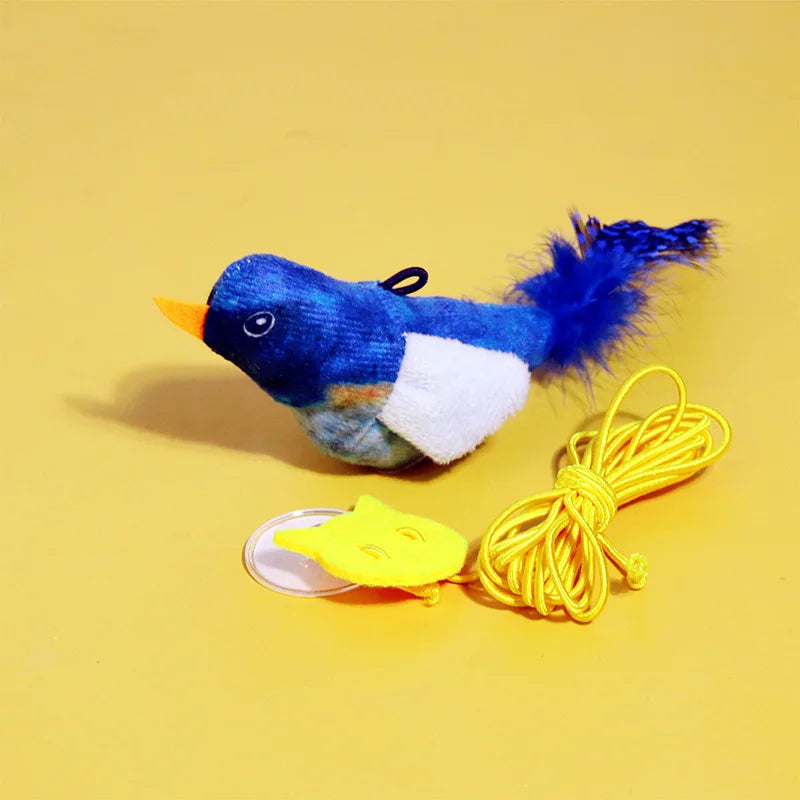 Simulation Bird Cat Toys Cats Interactive Cat Toy Realistic Bird Sound Cat Toy Plush Cat Toy Catnip Cat Toy for Cats Kitten Toy