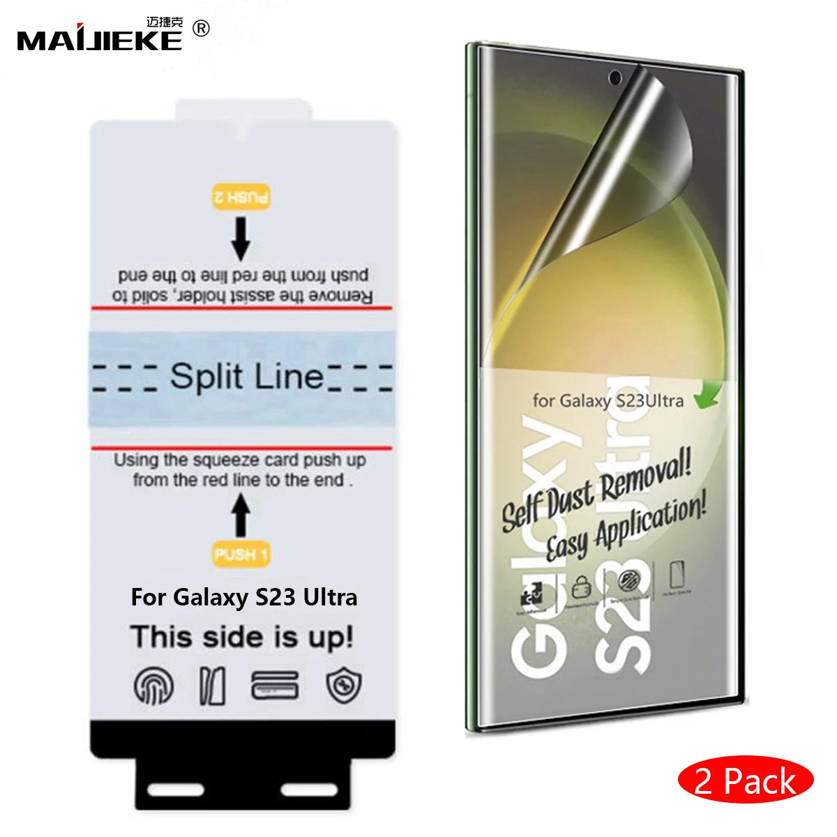 2 Pack Front Hydrogel Film for Galaxy S25 Ultra S21 S22 S23 S24 Ultra S20 Plus Note 20 Ultra Note 10 Plus Screen Protector
