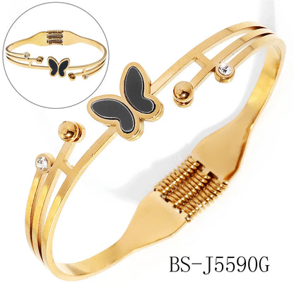 Copper With Zirconium Opening Female Simple Trendy Bracelet Women's Stainless Steel Jewelry Luxury Gifts for Girlfriends