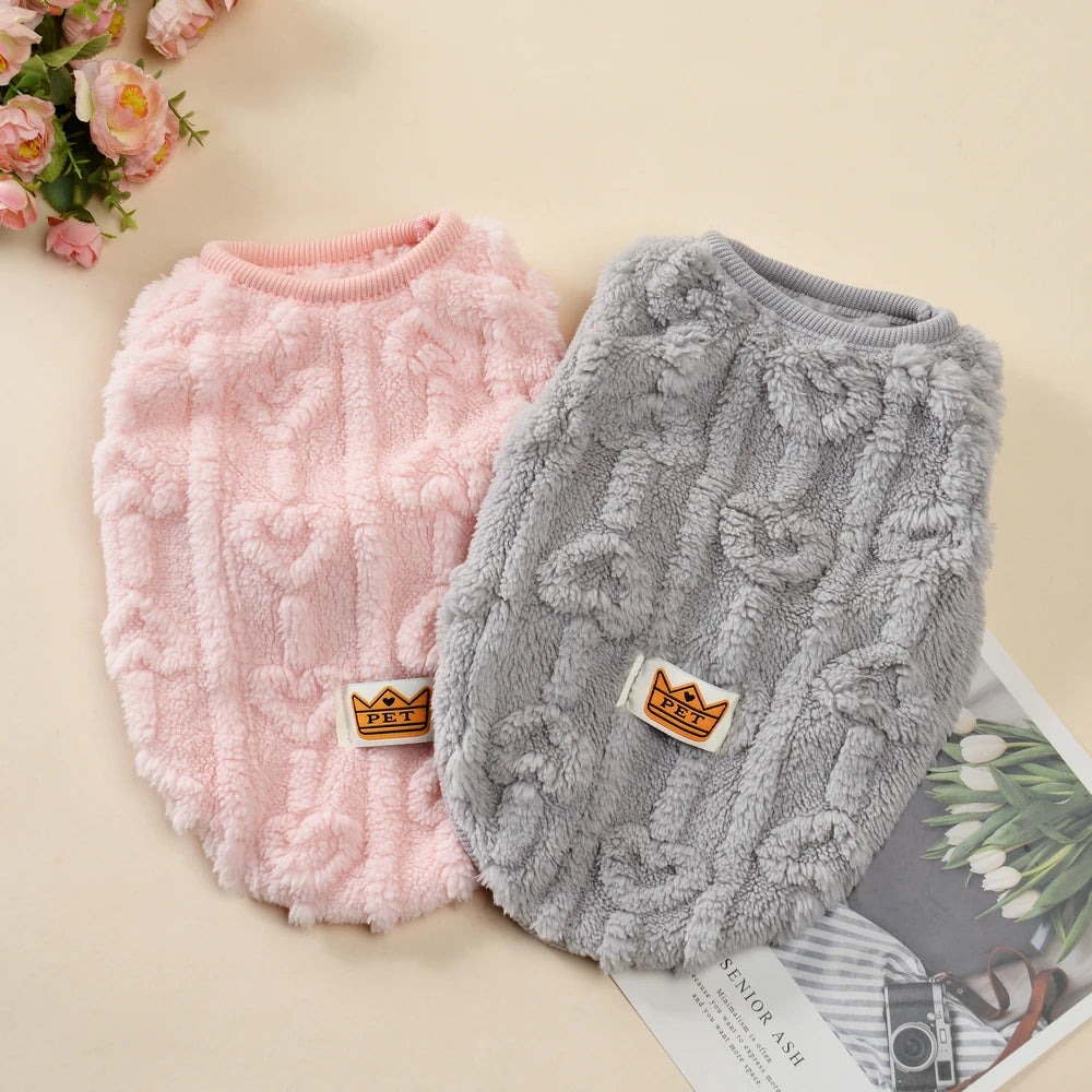 Autumn Winter Warm Dog Clothes for Small Dogs Cats Outdoor Soft Cozy Fleece Jacket Vest Coat Pet Chihuahua Yorkies Corgi Costume