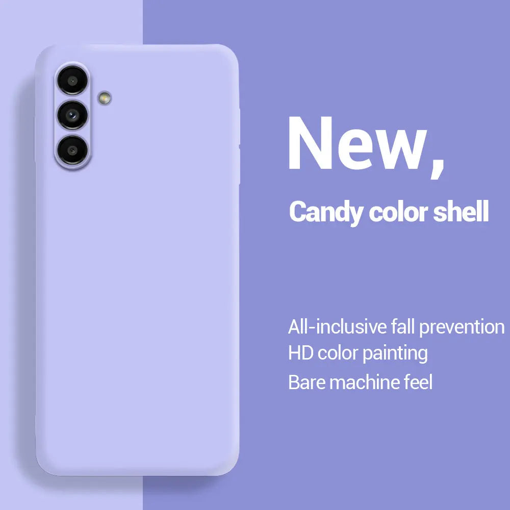 Liquid Silicone Protective Case For Samsung Galaxy A15 A25 A35 A55 A22 A32 A52 A13 A23 A33 A53 A14 A24 A34 A54 4G 5G Cover Cases