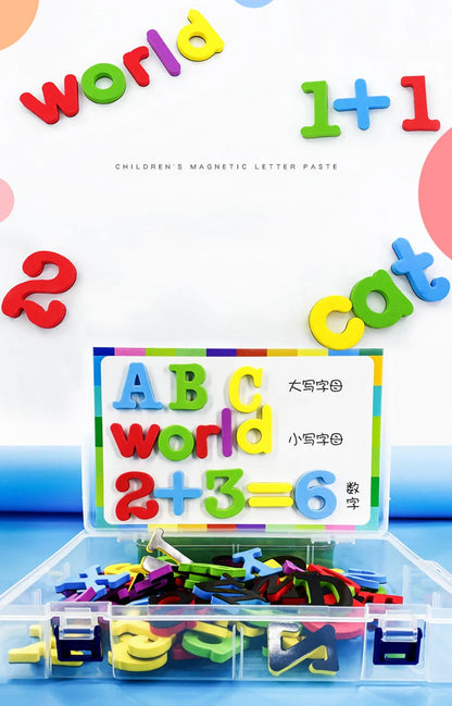 24-76pcs Magnetic Alphabet Letters EVA Foam Refrigerator Stickers Toddlers Kids Learning Spelling Counting Educational Toys Gift