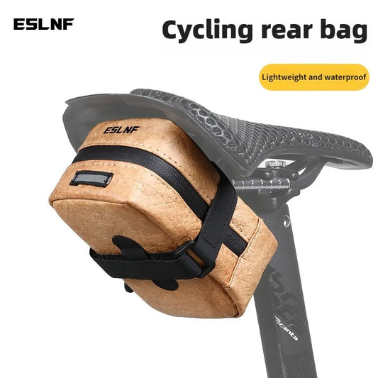 ESLNF Bicycle Bag Tail Rear Cycling Rear Seat DuPont paper Waterproof Saddle Bag MTB Road Bicycle Storage Bag Bike Accessories