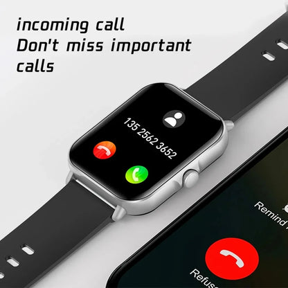 2024 2.01'' Smart Watch Bluetooth Call Play Music Smartwatch Fitness Sport Waterproof Watches for Men Women iPhone Android