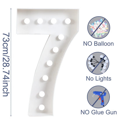 Giant Birthday Figure Led Light Balloon Filling Box 1st Birthday Balloon Number 30 40 50 Balloon Frame Wedding Decor Baby Shower