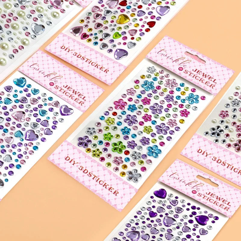 Glitter Face Stickers for Children Rhinestones for Eyes Face Diamonds Bright Stickers Festival Makeup Jewels Stickers ZS006