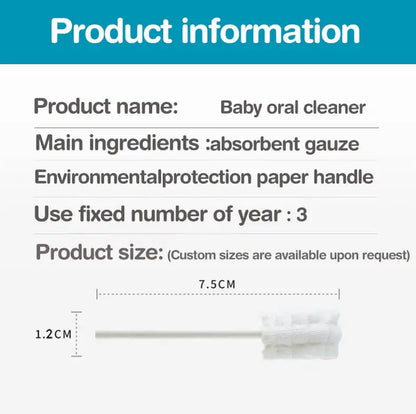 Dr.isla 60pcs Baby Oral Cleaning Stick Disposable Cleaner Milk Teeth Gauze Toothbrush Baby Tongue Washing For Newborn Oral Care