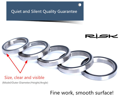 RISK Bike Headset Bearings 41/41.8/47/49/52mm MTB Road Bicycle Headset Bearing Repair Steel Parts Bike Accessories