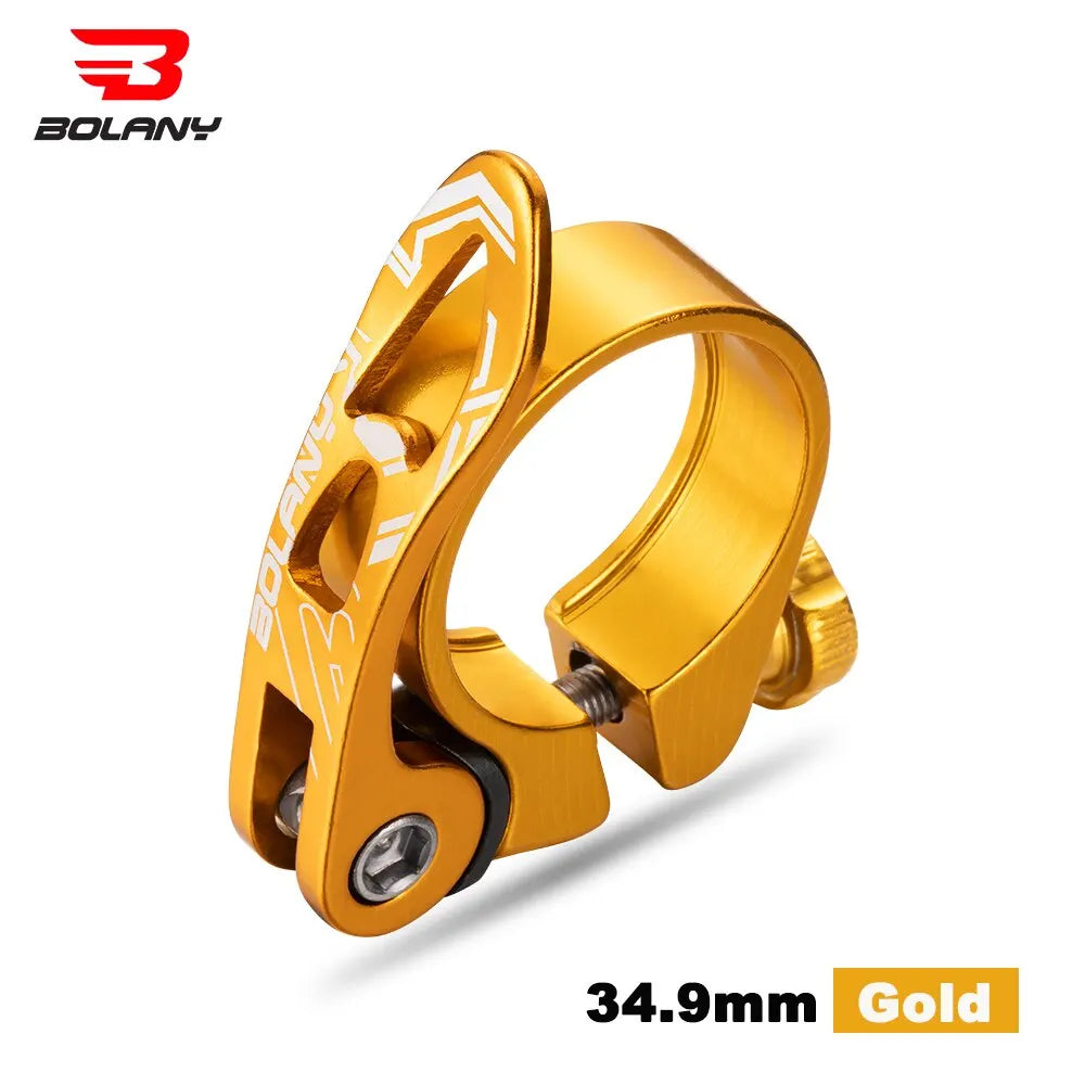 BOLANY MTB Bike Seatpost Clamp Quick Releas Ultralight Aluminium Alloy Bicycle Seat Post Mount 31.8mm 34.9mm Cycling Accessories