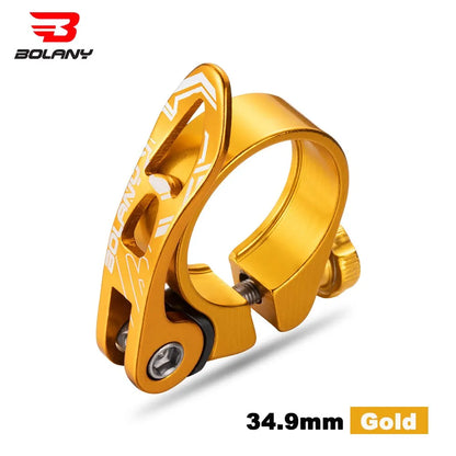 BOLANY MTB Bike Seatpost Clamp Quick Releas Ultralight Aluminium Alloy Bicycle Seat Post Mount 31.8mm 34.9mm Cycling Accessories