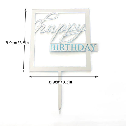 1/3/5pcs Acrylic Birthday Queen Gold Cake Topper Happy Birthday Party Sides Cake Decorations Accessories