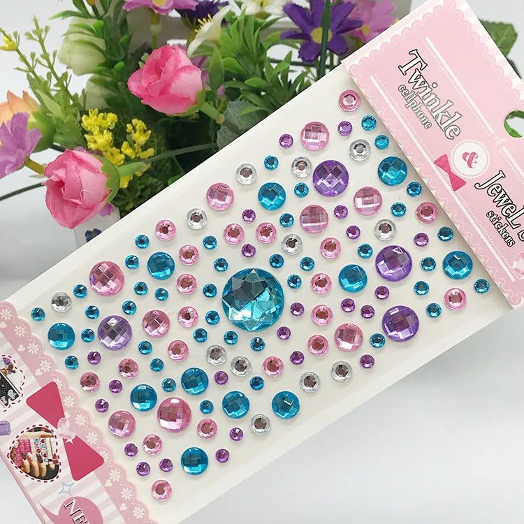 Glitter Face Stickers for Children Rhinestones for Eyes Face Diamonds Bright Stickers Festival Makeup Jewels Stickers ZS006