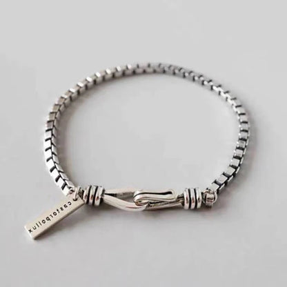 925 Sterling Silver Geometric Bracelet Simple Charm Elegant Women Accessories Birthday Party Gift Exquisite Jewelry Free Shippin