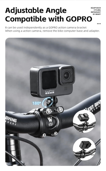 WEST BIKING Bike Bracket Front Light Lamp Holder Aluminum Alloy Extension Holder for Bicycle Computer Wahoo Bryton Garmin Bracke