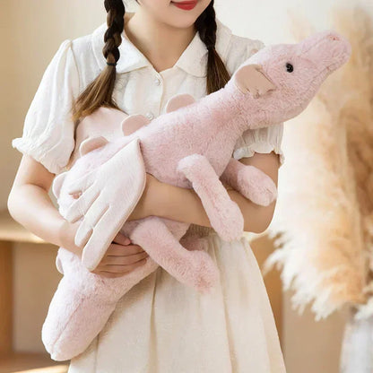 New Dragon Plush Toys Stuffed Dinosaur Flying Wings White Pink Green Blue Dragons PLushies Dolls Birthday Gift for Boy