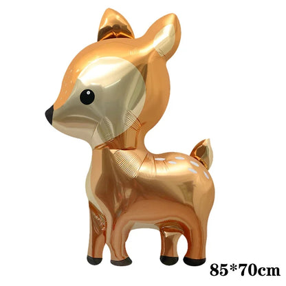 Cartoon Animal Rabbit Deer Foil Balloon Kids Gifts Birthday Party Jungle Animal Theme Decoration Squirrel Fox Bear Helium Globos
