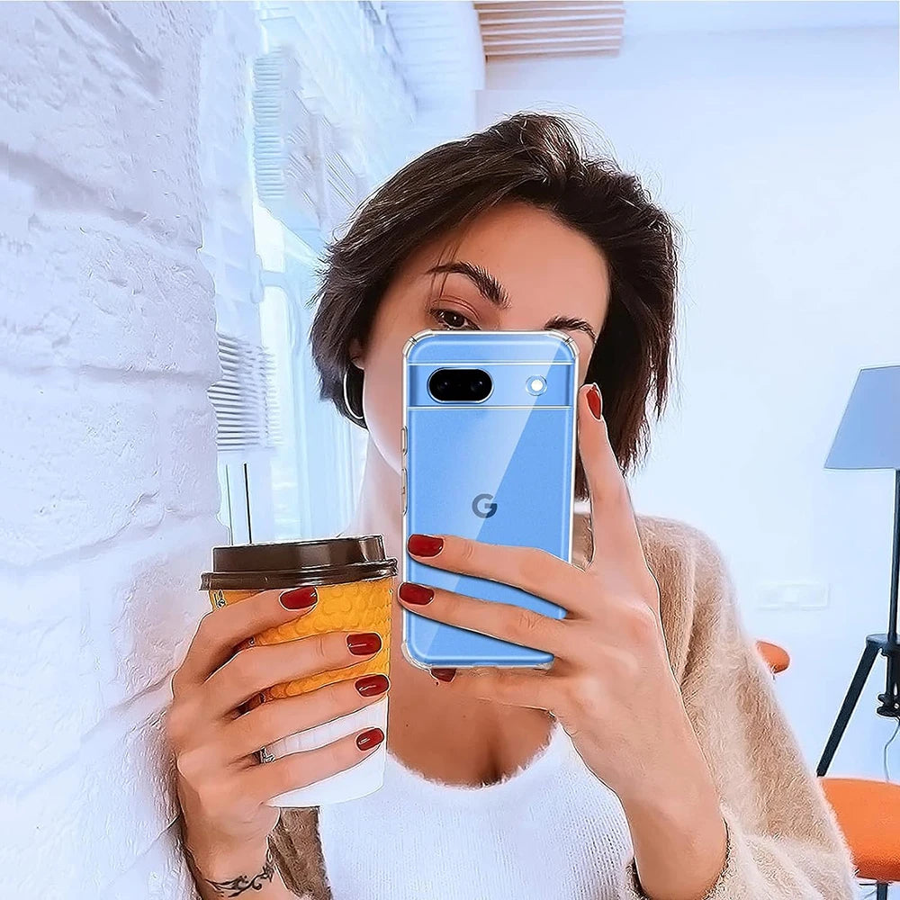 Shockproof Silicone Soft Case For Google Pixel 9 XL 8 7 6 Pro 8A 7A 6A Ultra Thin Soft Back Cover Clear Shell Transparent Cover