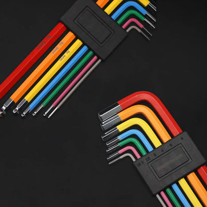 7Pcs Bicycle Hex Key Set Colorful Hexagon Spanner Flat Ball Opening Wrench MTB Road Bike Repair Tool Kit 1.5/2/2.5/3/4/5/6mm
