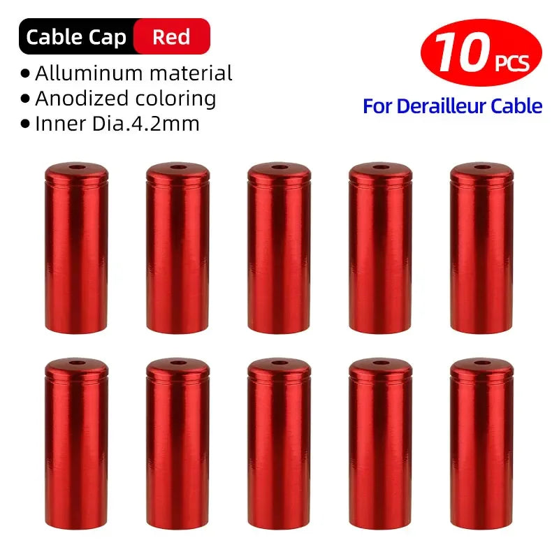 5mm Alloy Bicycle Brake Cable End Cap Housing Ferrules 4mm MTB Road Bike Derailleur Shifter Line End Crimps