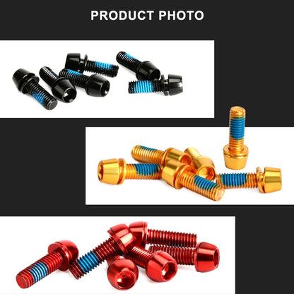 6Pcs/Set Bicycle Disc Brake Caliper Bolt Clamp Fixed Screws M6*18mm Stainless Steel Mountain Bike Disc Brake Caliper Fixed Screw