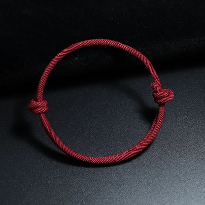New Handmade Adjustable Rope Bracelet Men 4mm Thin String Relationship Braclet Gift For Him Lucky Thread Brazalete Pulseira