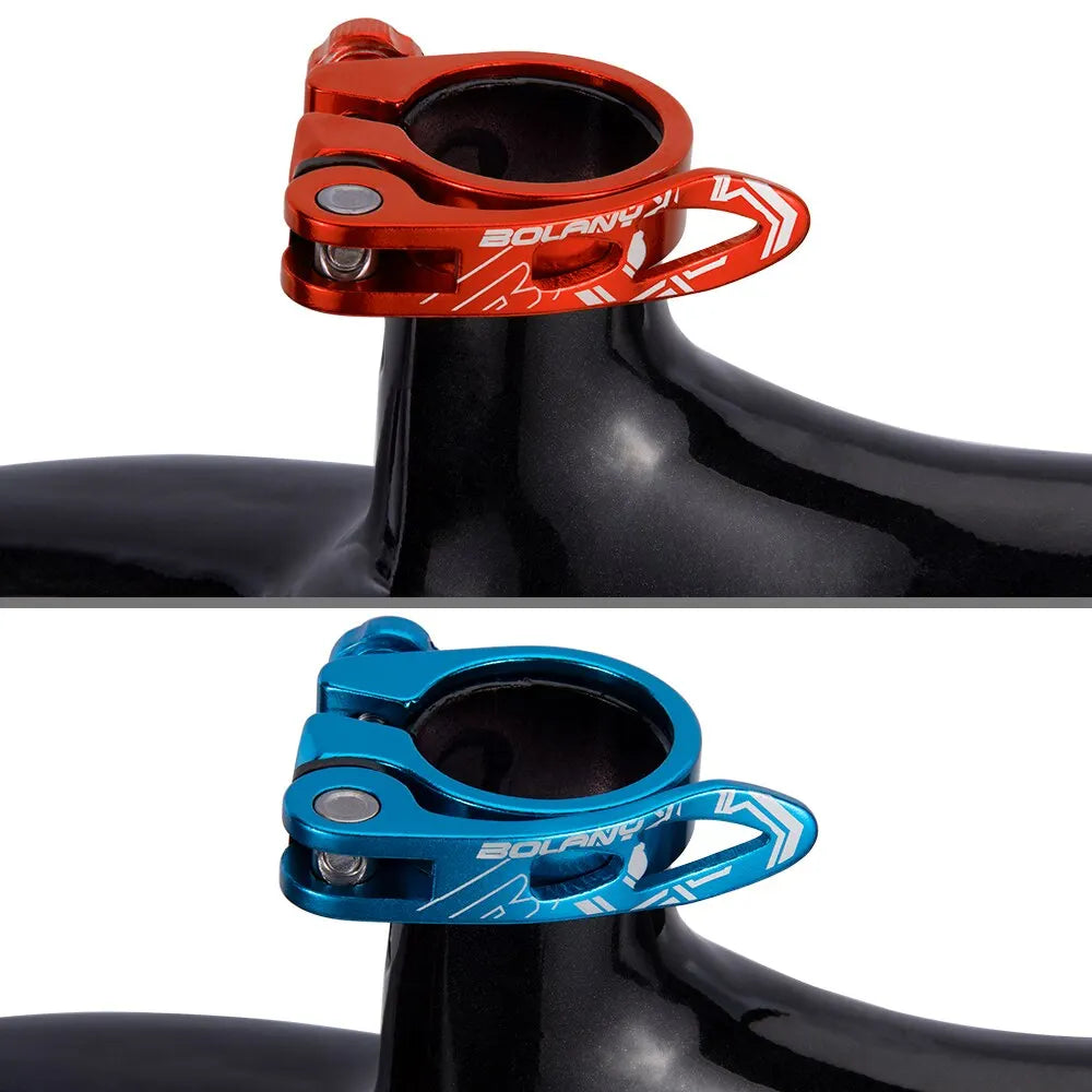 BOLANY MTB Bike Seatpost Clamp Quick Releas Ultralight Aluminium Alloy Bicycle Seat Post Mount 31.8mm 34.9mm Cycling Accessories