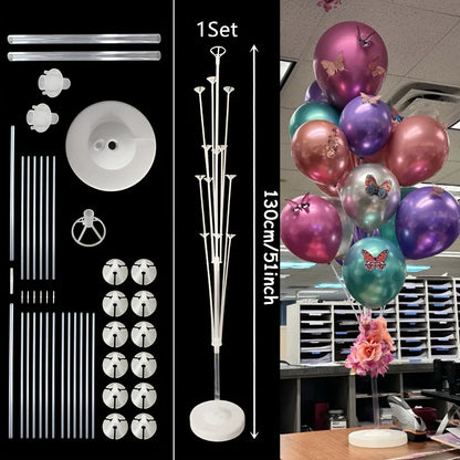 1/2set 13/19Tubes Balloon Stand Wedding Decoration Happy Birthday Party Balloon Stick Holder Baloon Accessories Festival Globos
